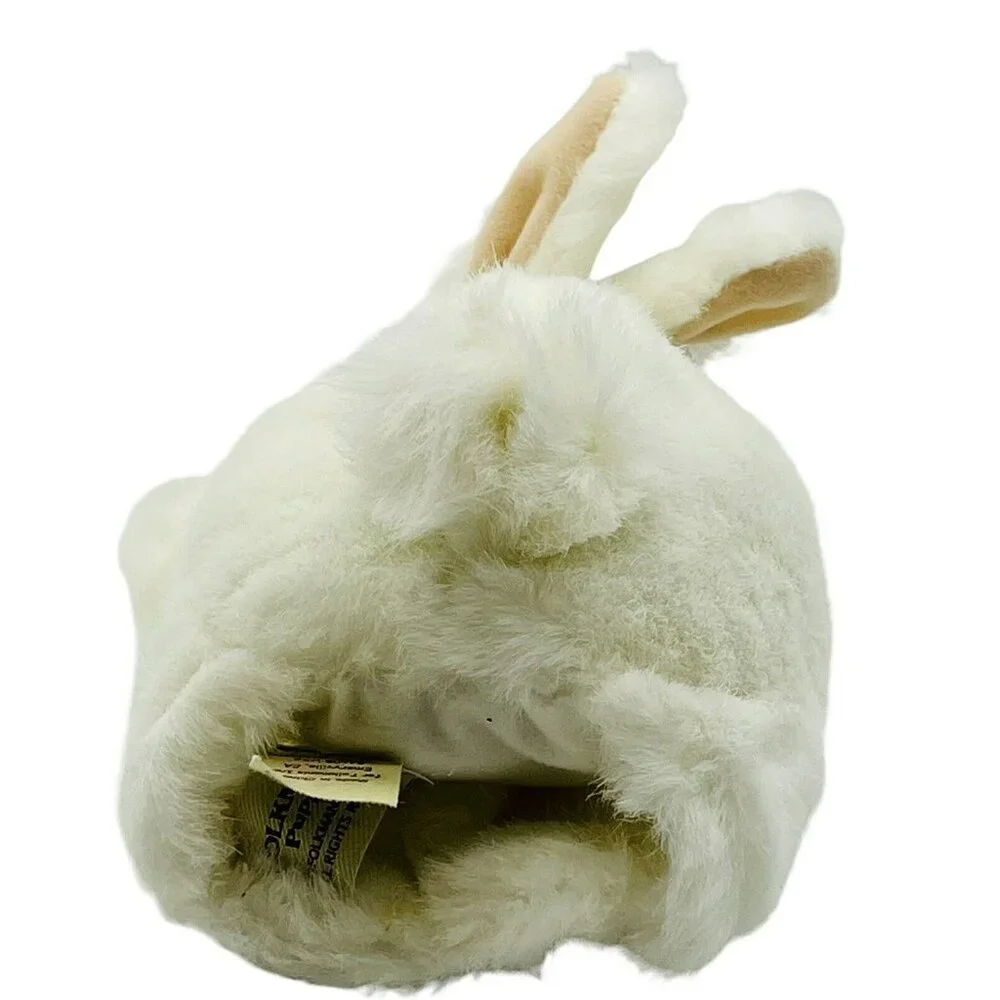 Folkmanis‎ White Bunny Rabbit Hand Puppet #2048 Storytelling Library Pink Eyes